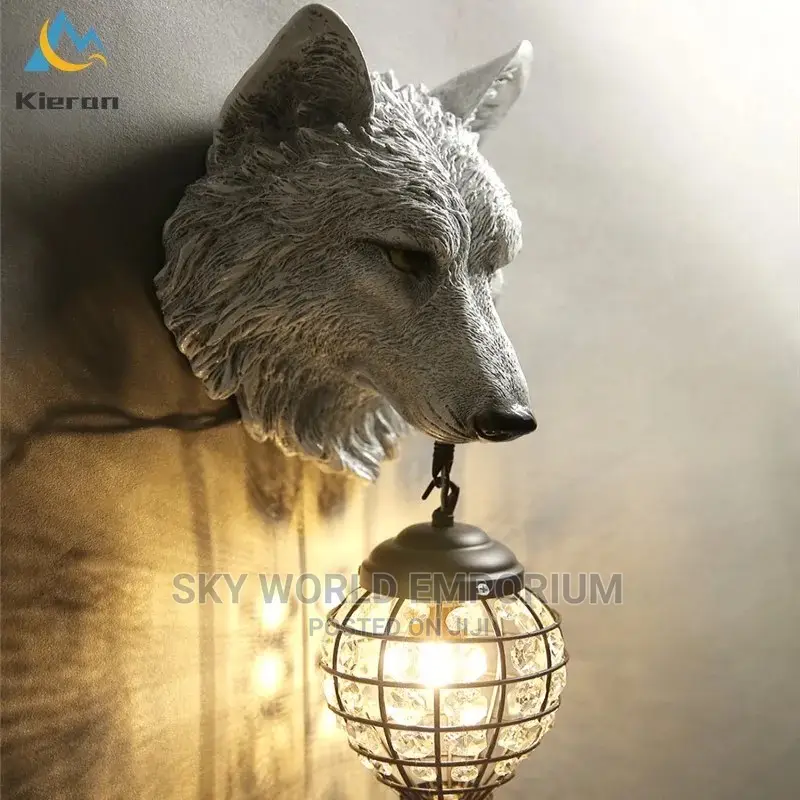 Nordic Modern Wolf Head Led Wall Lamp