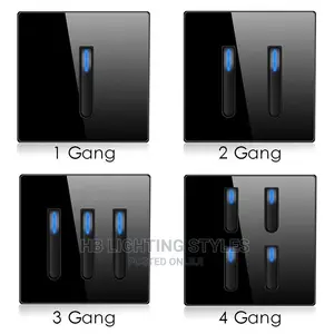 One Gang Tempered Glass Finish Switch