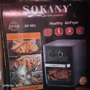 Sokany Af-003 Super Air Fryer - 12 L - 1700w - Black