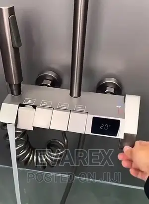 Luxury Digital Bathroom Shower Mixer. Button Type.