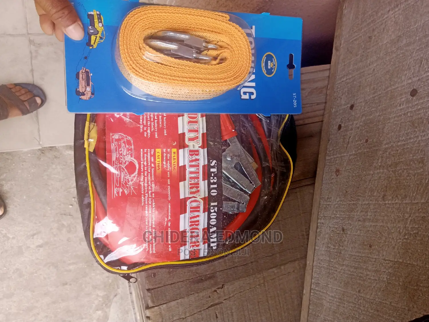 Car Jumpstarter Cable With Tow Rope