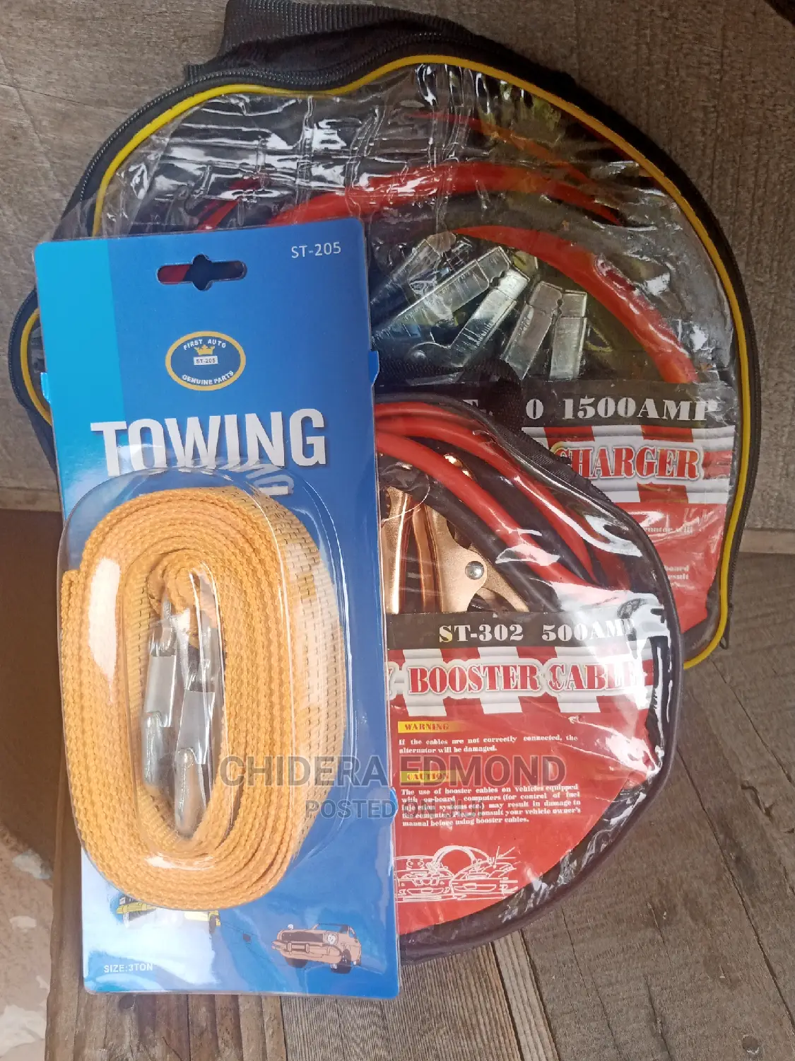 Car Jumpstarter Cable With Tow Rope