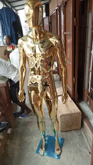 Gold Chrome Male Faceless Display Mannequin