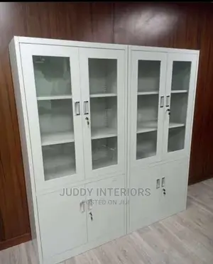 Metal Bookshelf for Office 2 Doors