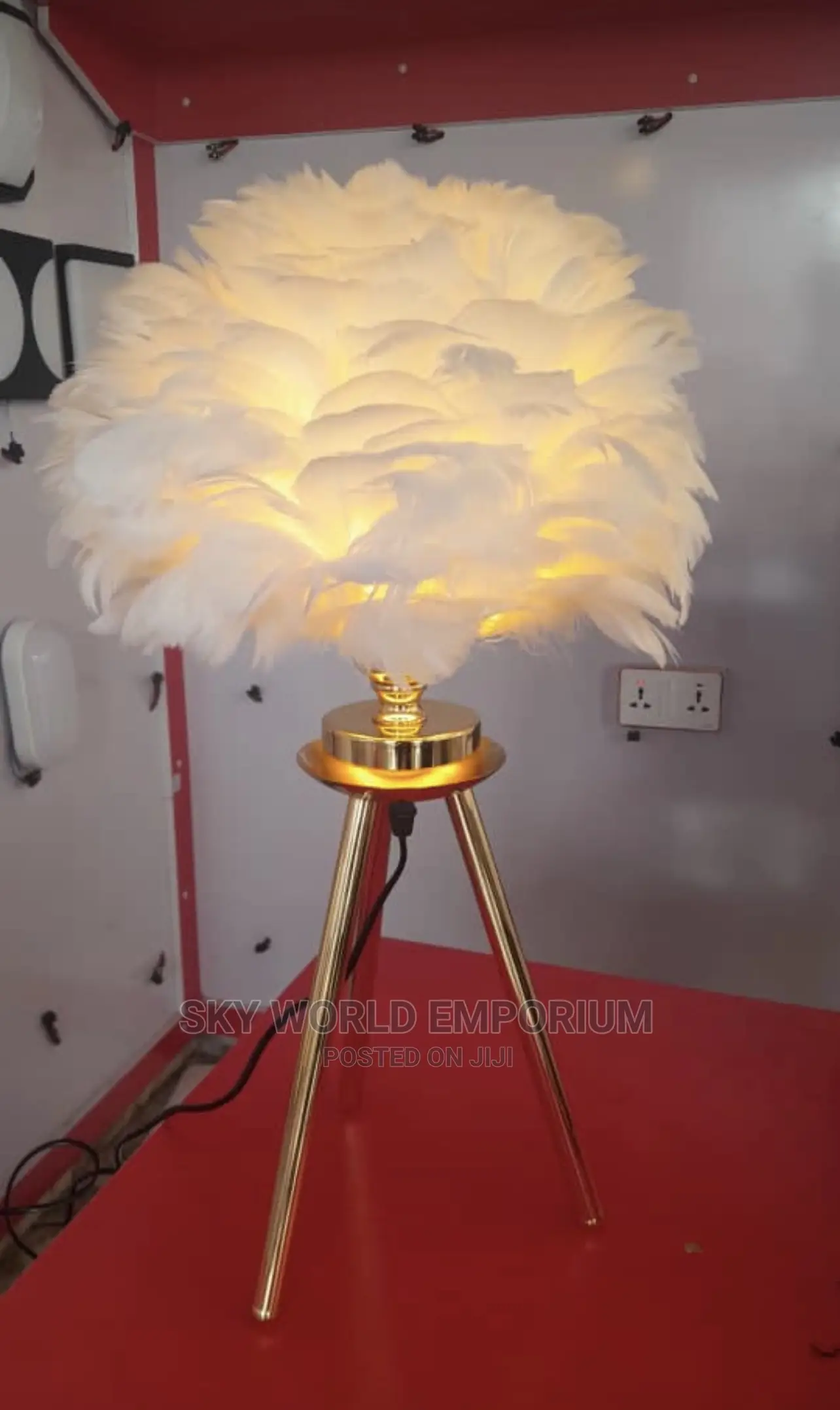 Feather Bedroom Table Bedside Lamp
