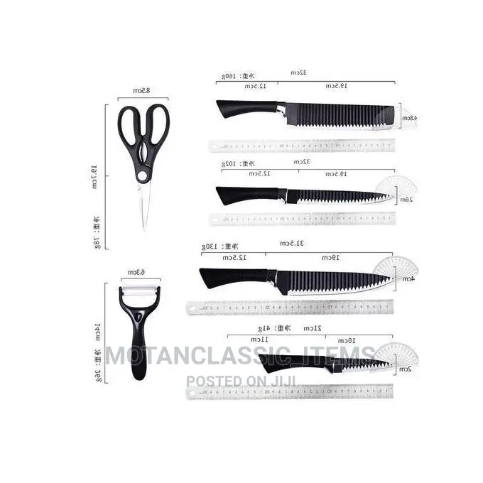 Multifunction Non-Stick Kitchen Knife Set (7 in 1 in a Box)