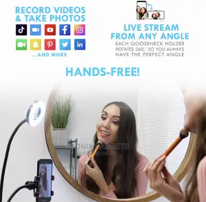 Professional Live Streaming Ring Light With Phone Holder