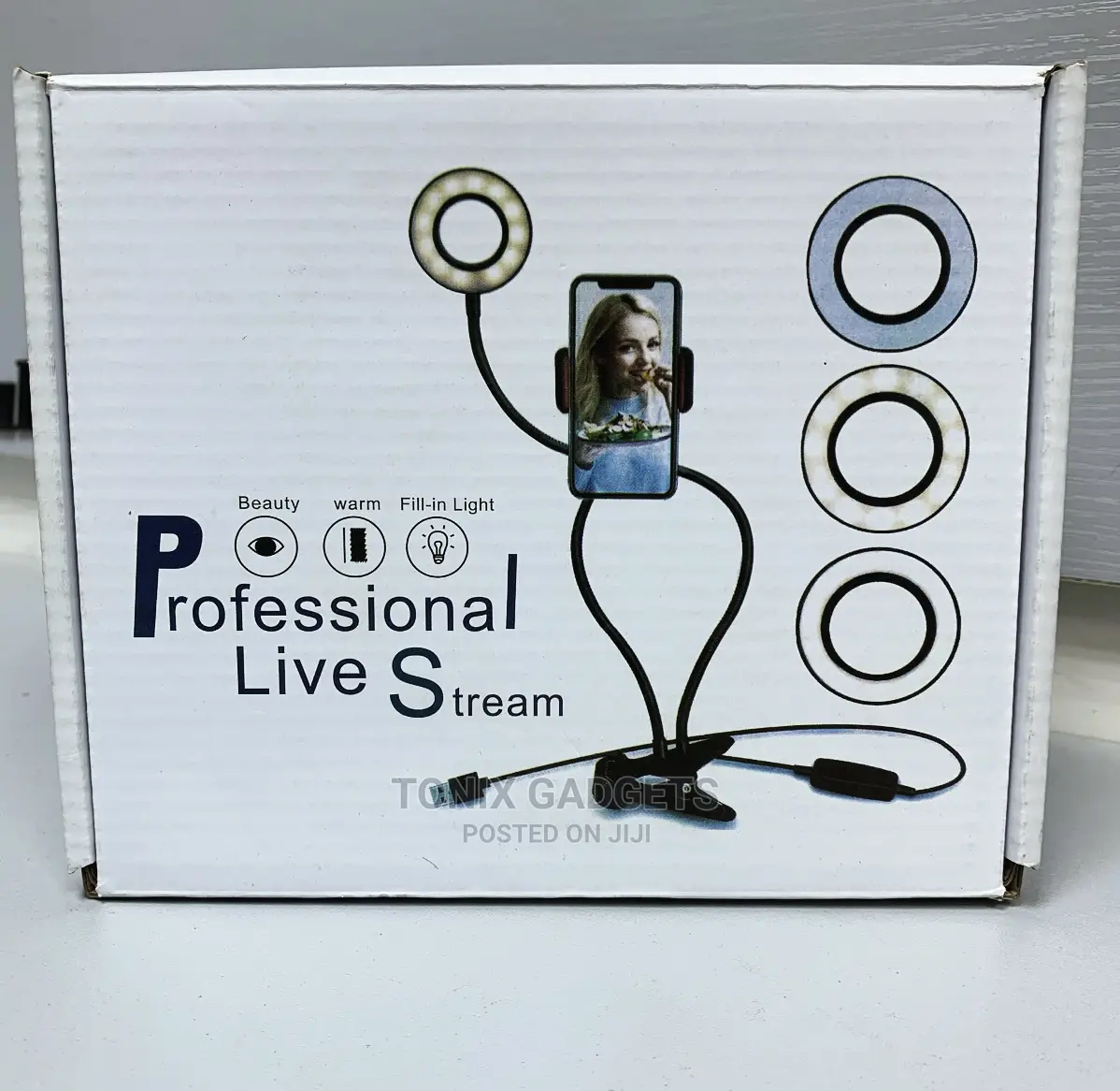 Professional Live Streaming Ring Light With Phone Holder