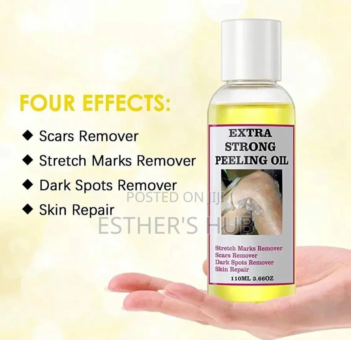 Yellow Peeling Oil for Dark Knuckles Stretch Marks Etc