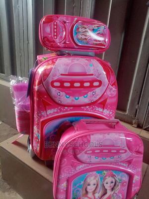 Set of 4 in 1 Kids Children Girls Barbie Trolley School Bag in Utako Baby Kids Accessories Ebenezzar Akachi Jiji.ng