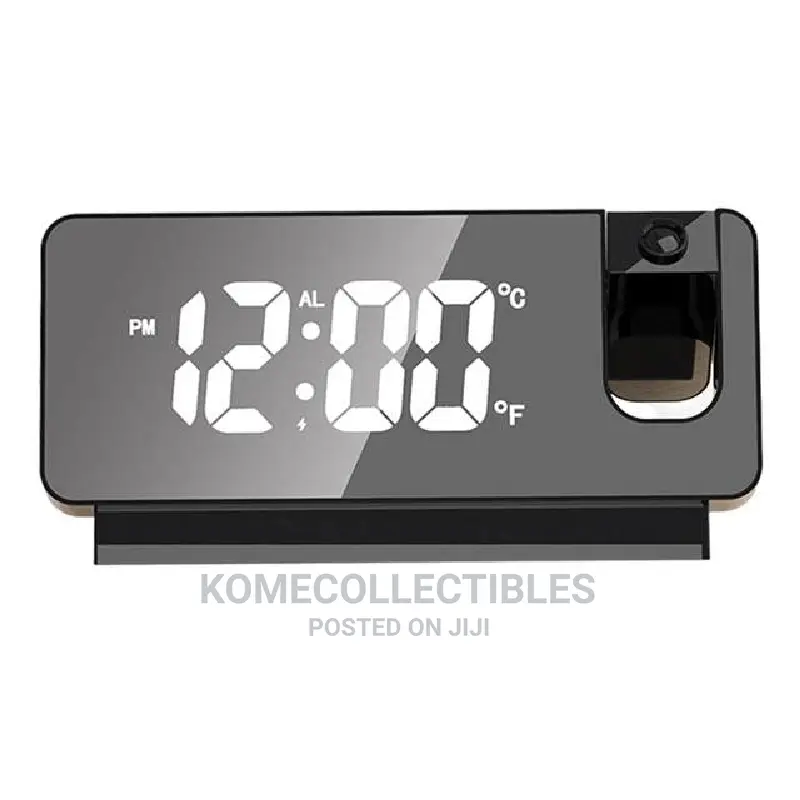 LED Digital Rotatable Alarm Clock With Wall Projector
