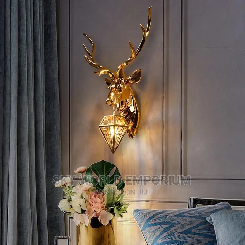 Nordic Antler Gold Buckhorn Wall Light