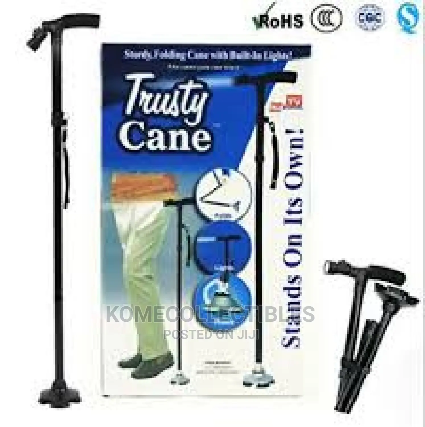Trusty Cane Safety Walking Stick With Light