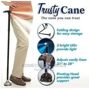 Trusty Cane Safety Walking Stick With Light