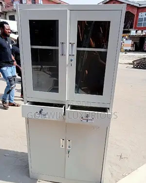 Half Glass Metal Cabinet