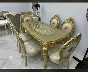 Dining Table (Wood Top) + 6 Chairs (Ezc)