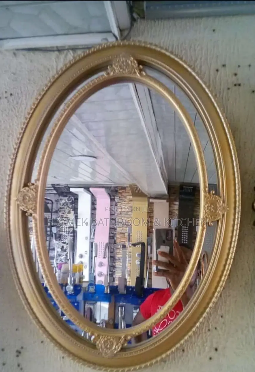 Oval Gold Mirror