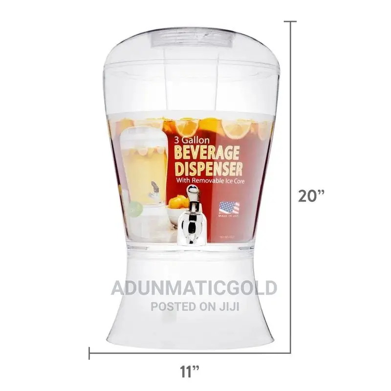 Acrylic Beverage Dispenser With Ice Core