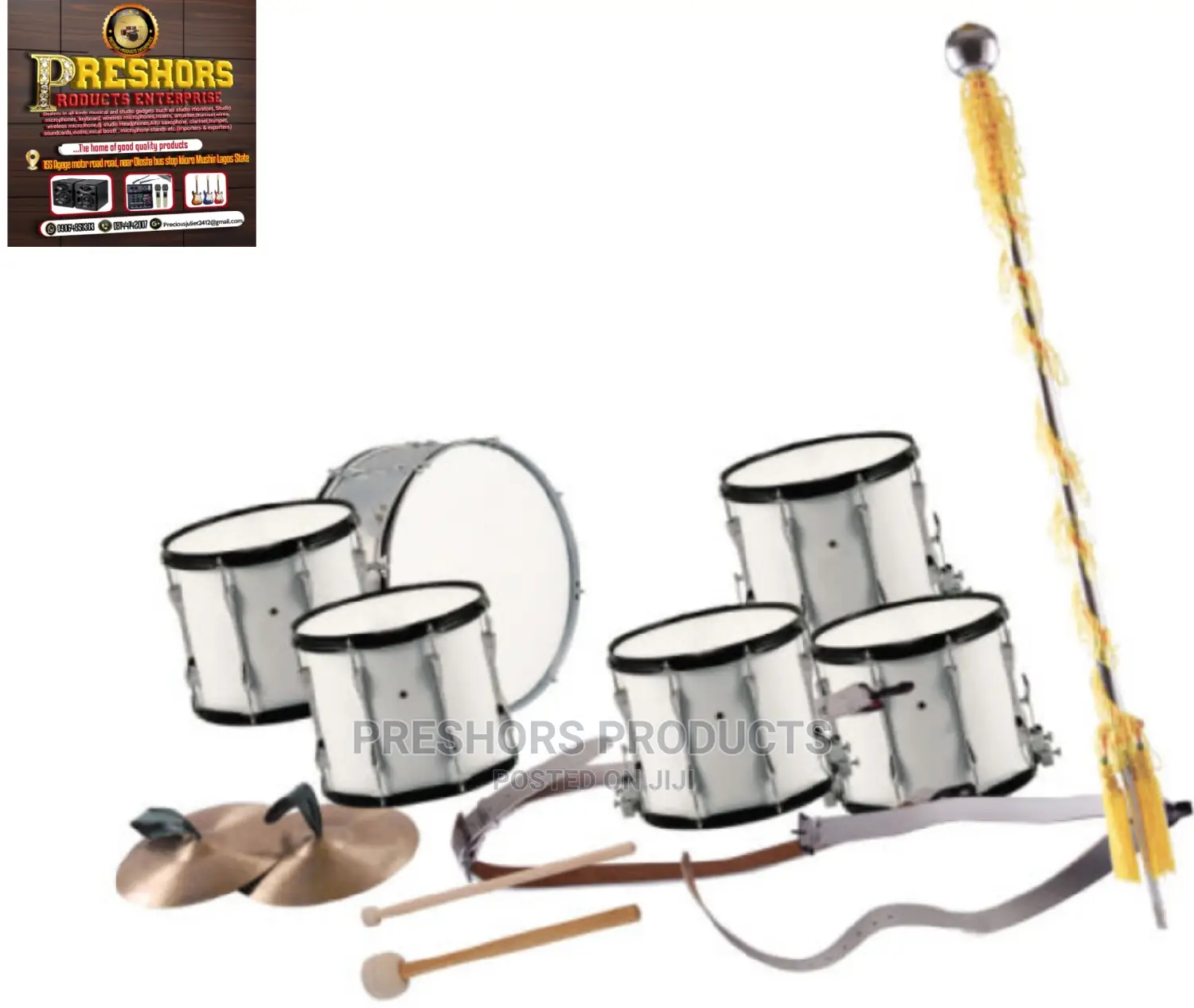 Complete Yamaha 6 Set Marching Parade Drum