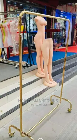 Single Gold Clothes Racks With Wheels