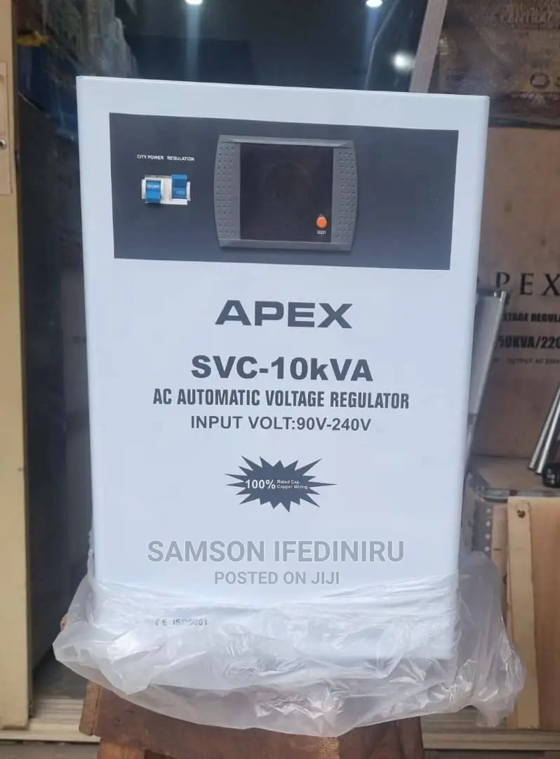 Apex 10kva Servo Central Stabilizer Input : 90v-240v