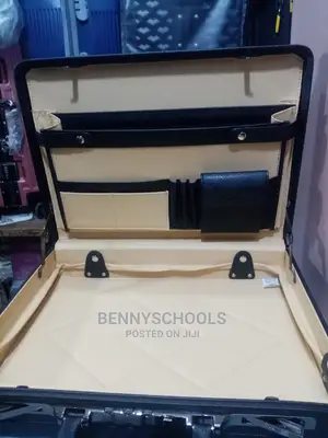 Big Black Leaves King Leather Briefcase
