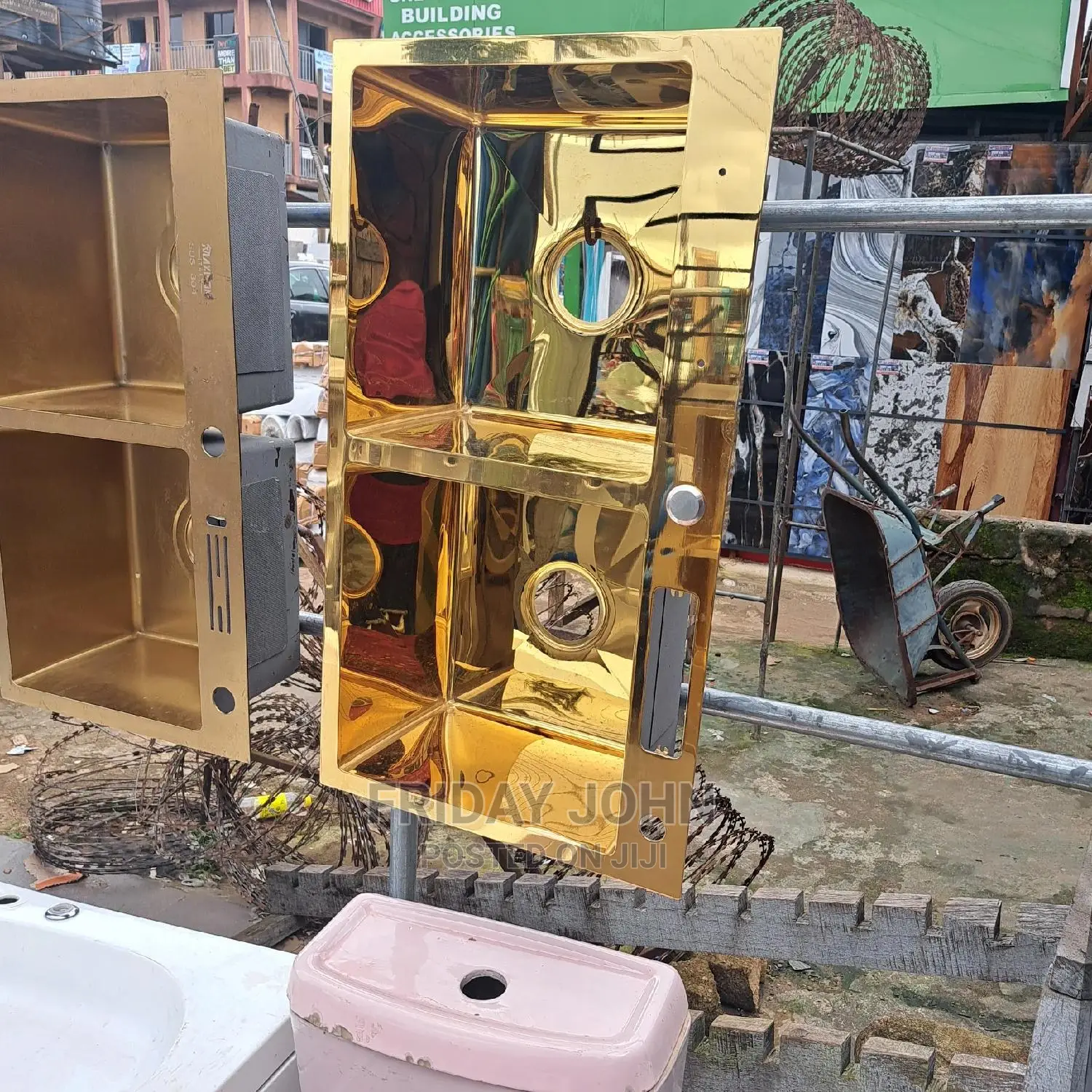 Mirror Gold Bouble Sink