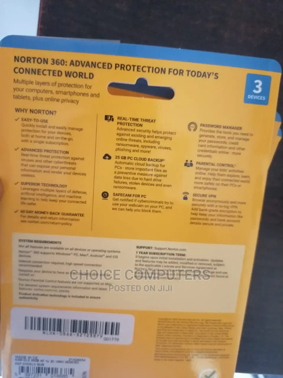 Norton 360 Deluxe, 3user