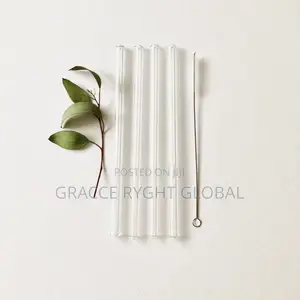 Reusable Glass Straw With Brush