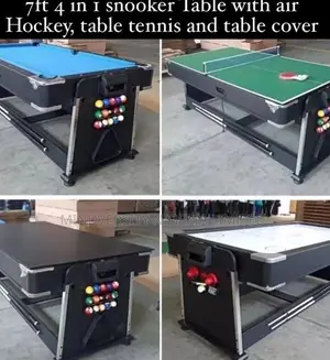 4 in 1 Snooker Board,Table Tennis,Air Hockey and Flat Board
