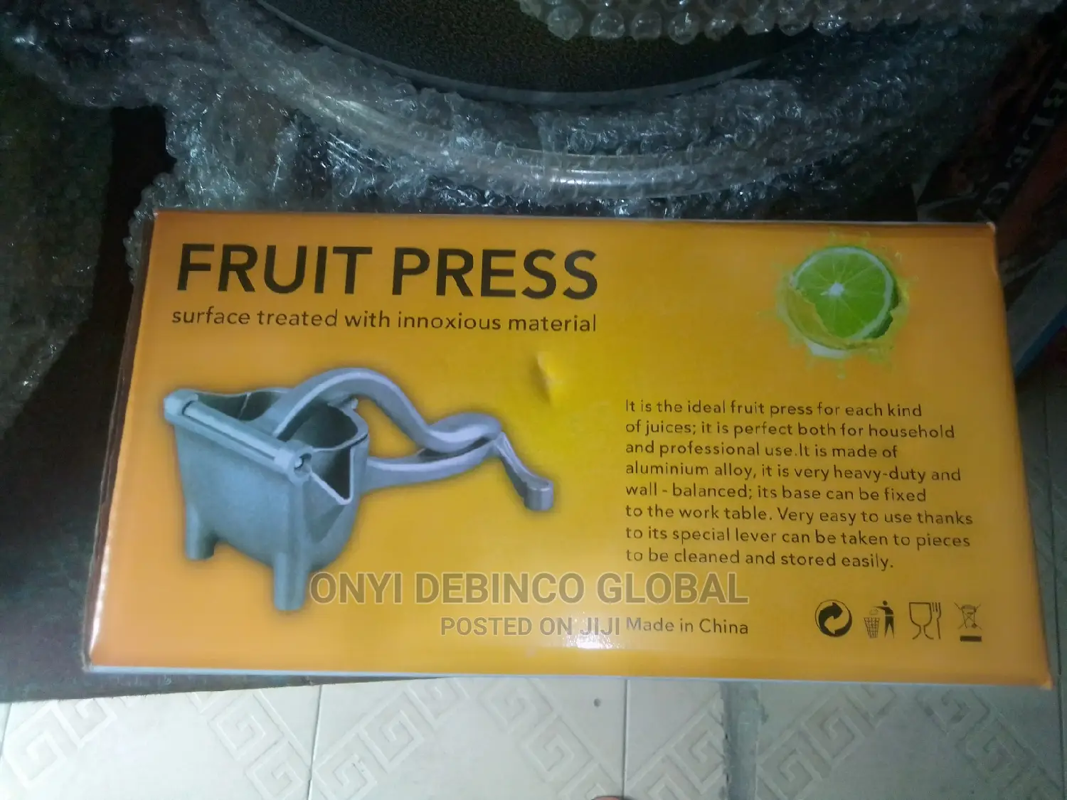 Single Press Heavy Duty Aluminium Manual Juice Extractor