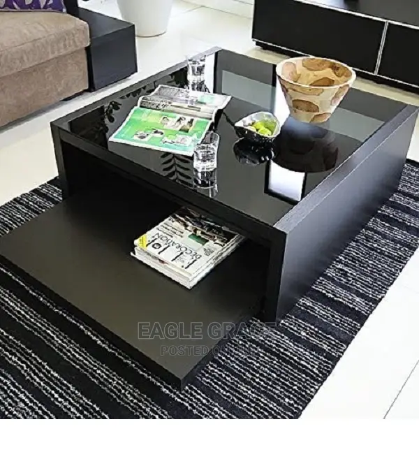 Executive Glass Top Center Table
