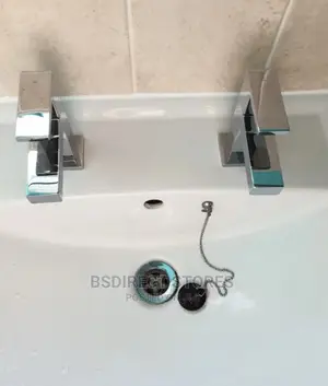Wickes Kubic Chrome Ultra Modern Rectangular Basin Taps