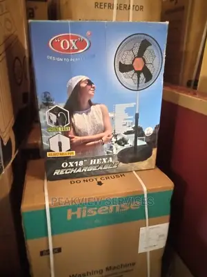 OX 18'' Hexa RF-1618 Quick-Charging Rechargeable Fan