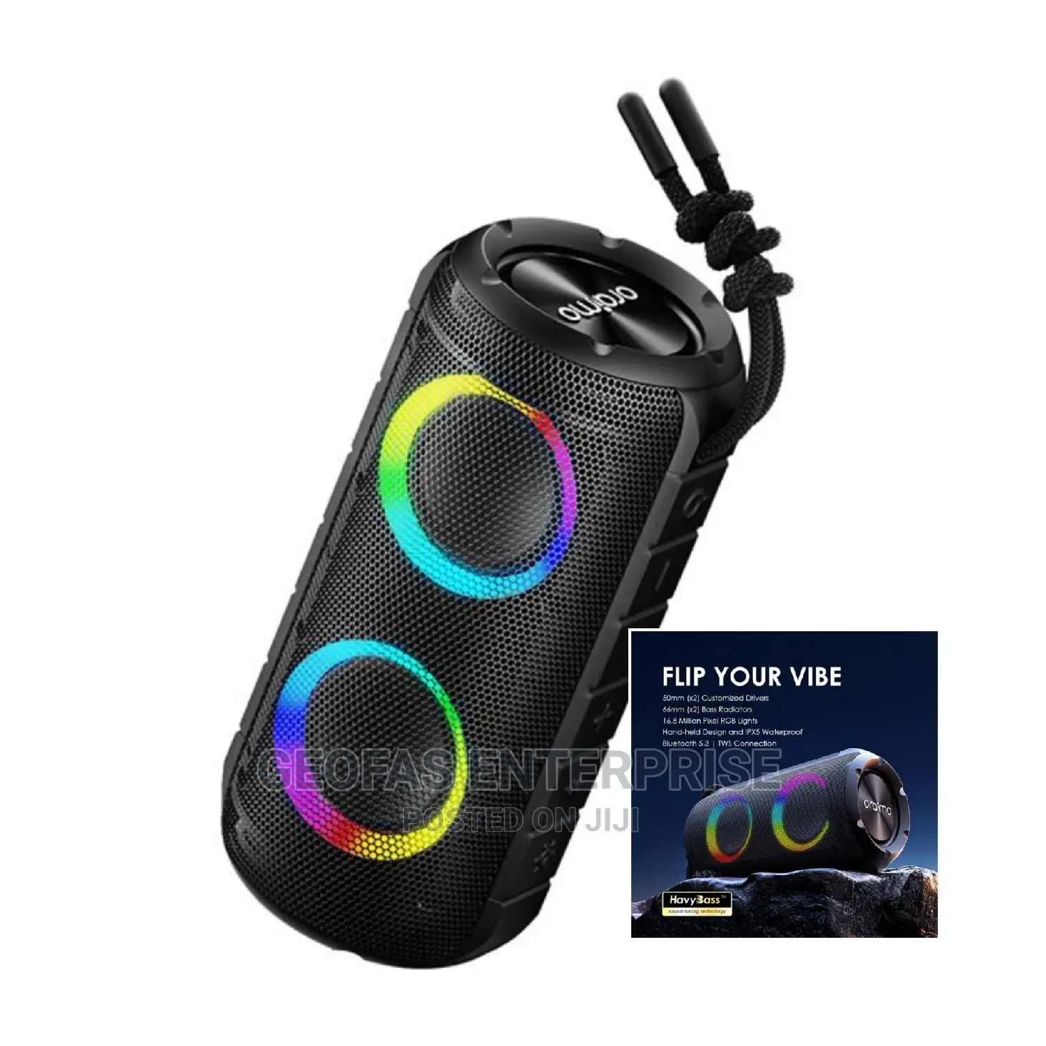 Oraimo Rover RGB Bluetooth Portable Wireless Bass Speaker