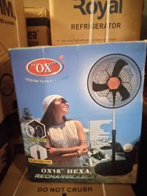 Brand-New OX 18'' RF-1618 Rechargeable Standing Fan +240volt
