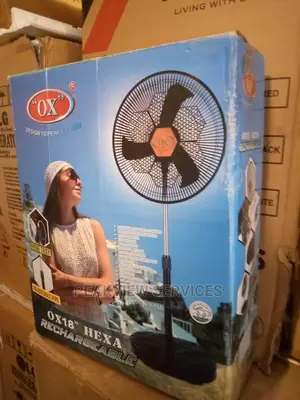Photo - Brand-New OX 18'' Hexa RF-1618 Affordable Rechargeable Fan