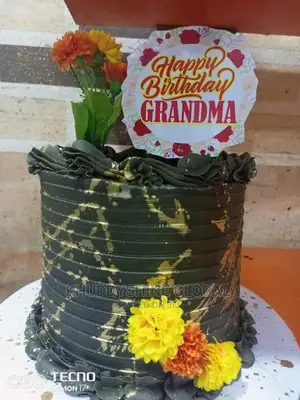 Black N Gold Cake Birthday Cake