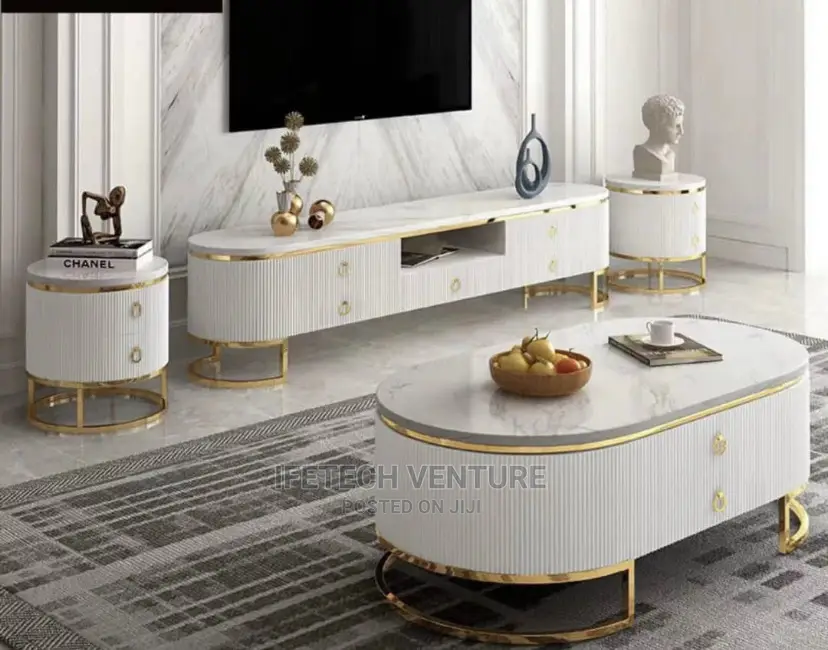 Executive Tv Stand, Center Table and Stools