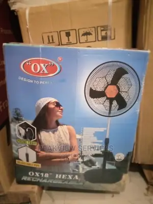 Original OX 18'' RF-1618, 240volt Rechargeable Standing Fan