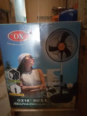 Original OX 18'' Hexa RF-1618 Portable Rechargeable Fan