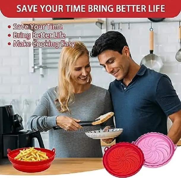 Red Foldable Air Fryer Liners