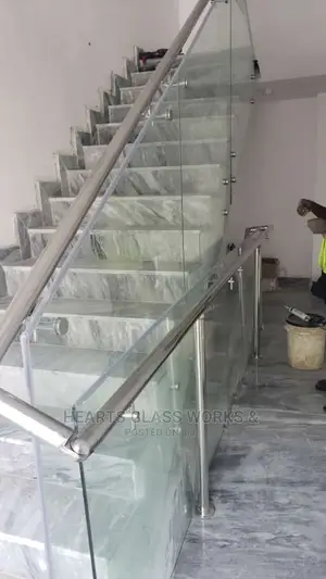 Glass Stairs Rail Installed With Sus 304 Turkish Stainless