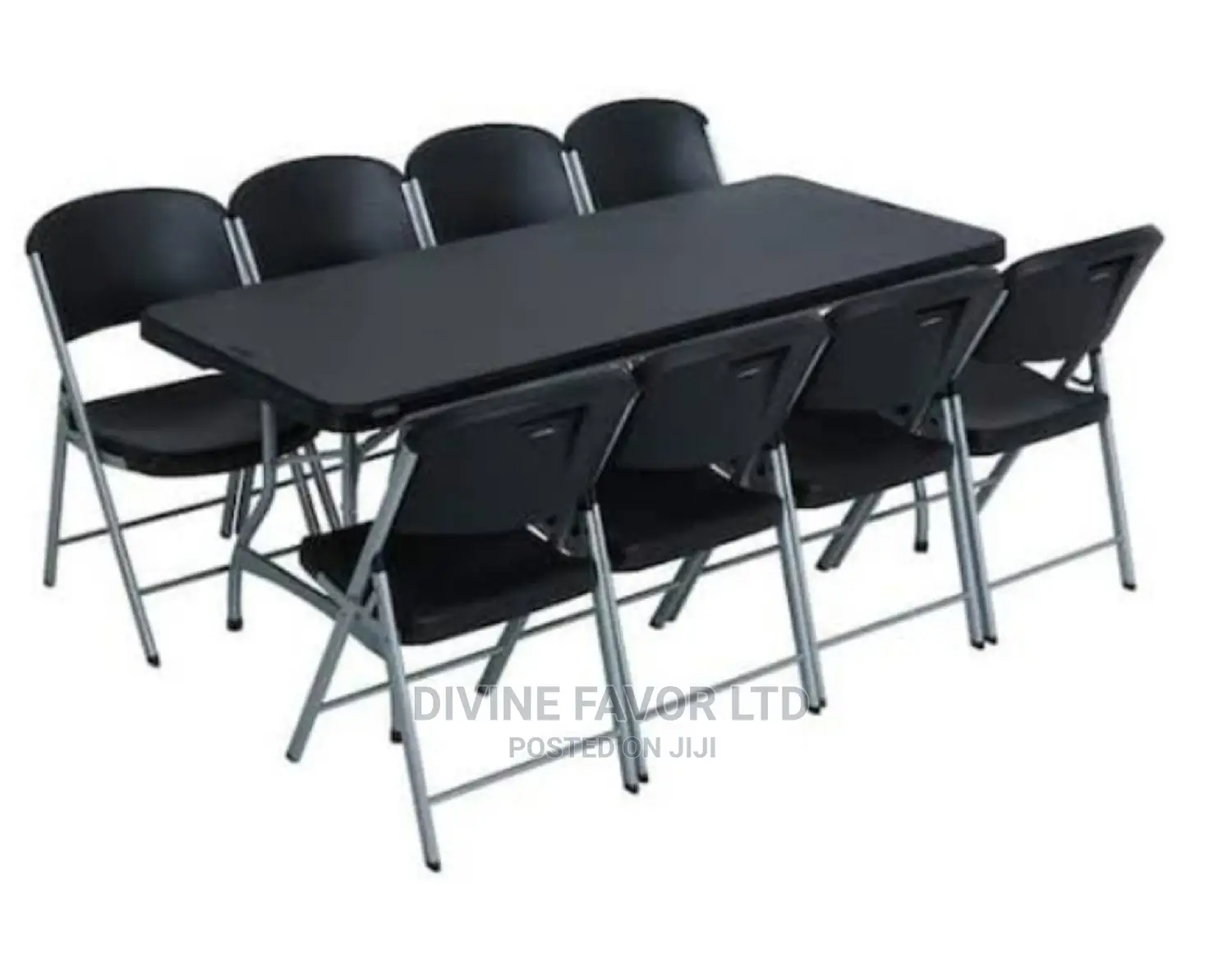 Rectangular Plastic Foldable Table for Eventdt,8 Seaters