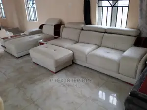 L-Shaped Leather Sofa Chair