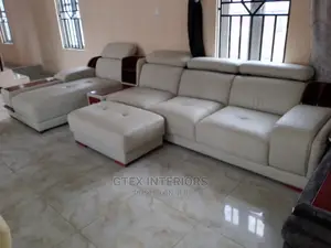 L-Shaped Leather Sofa Chair