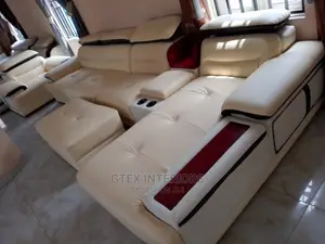 L-Shaped Leather Sofa Chair