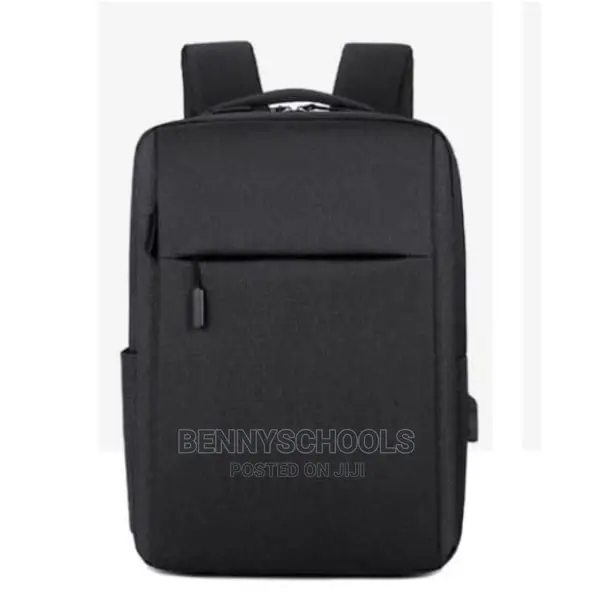 Plain Black Backpack, Knapsack, Laptop and Conference Bag