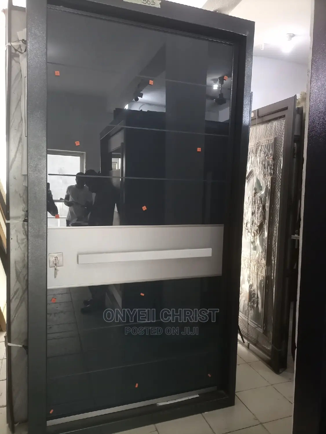 5x8ft Pivot Security Door Glass