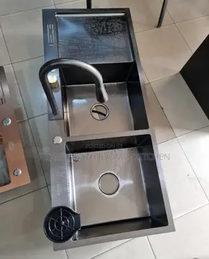 Double Bowl Single Tray Handmade Sink